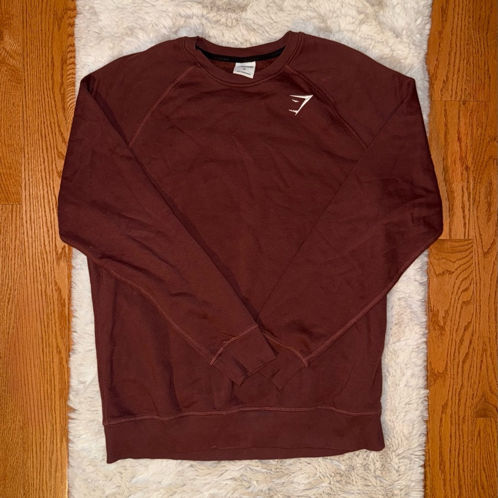 Gymshark Men's Maroon Crewneck